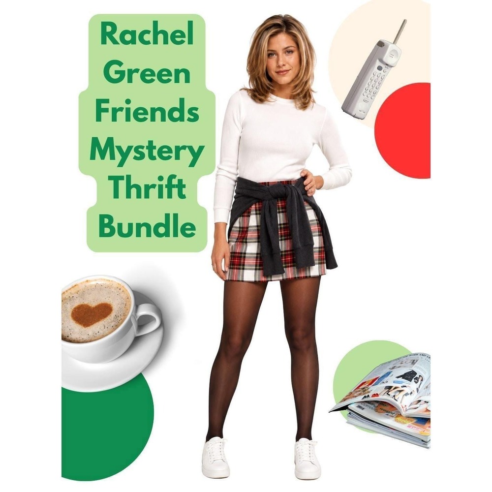 Rachel Green Friends Americana Girlhood 90s Y2K Mystery Thrift Bundle Large